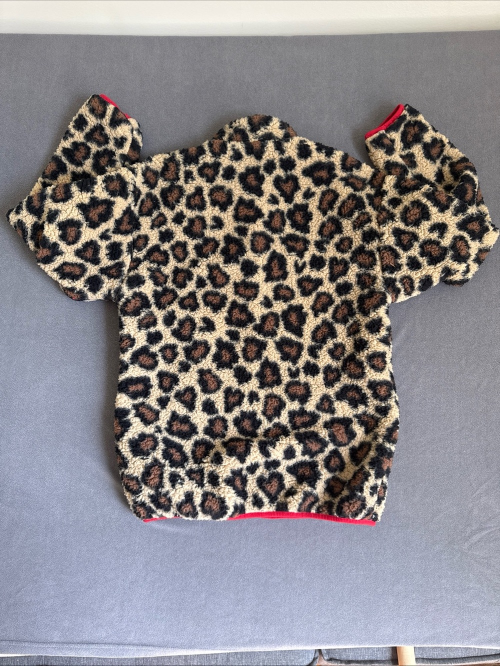 Simply Southern Red and Black Buffalo Plaid Pullover with Leopard Lining - Picture 15 of 15